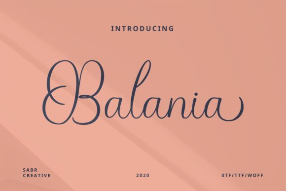Balania: The Elegant Script Font for Web Design