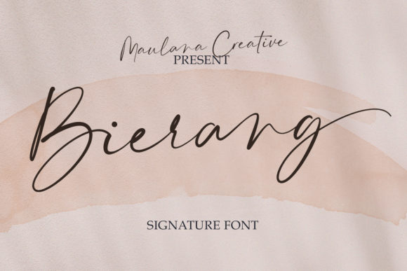 Bierang: A Delicate Script Handwritten Font for Brands