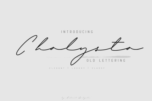Chalysta: A Thin Script Font for Editorial Design