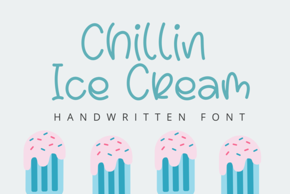 Chillin Ice Cream Typeface for Editorial Design