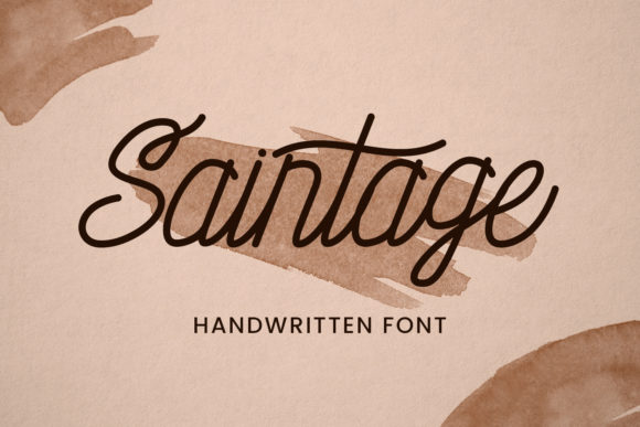 Saintage: An Elegant Script Handwritten Font for Editorial Design